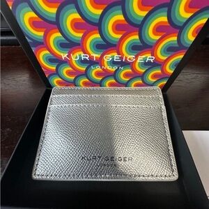 Kurt Geiger Shimmering Silver Card Holder